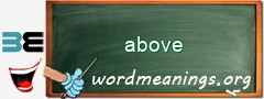 WordMeaning blackboard for above